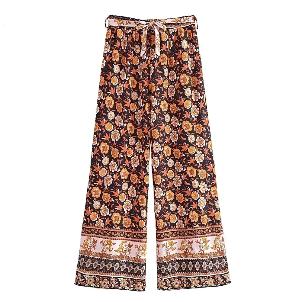 Mara Floral Wide Leg Pant