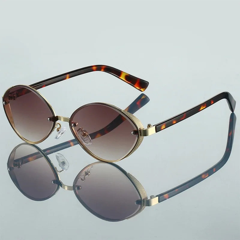 Riley Oval Metal Sunglasses