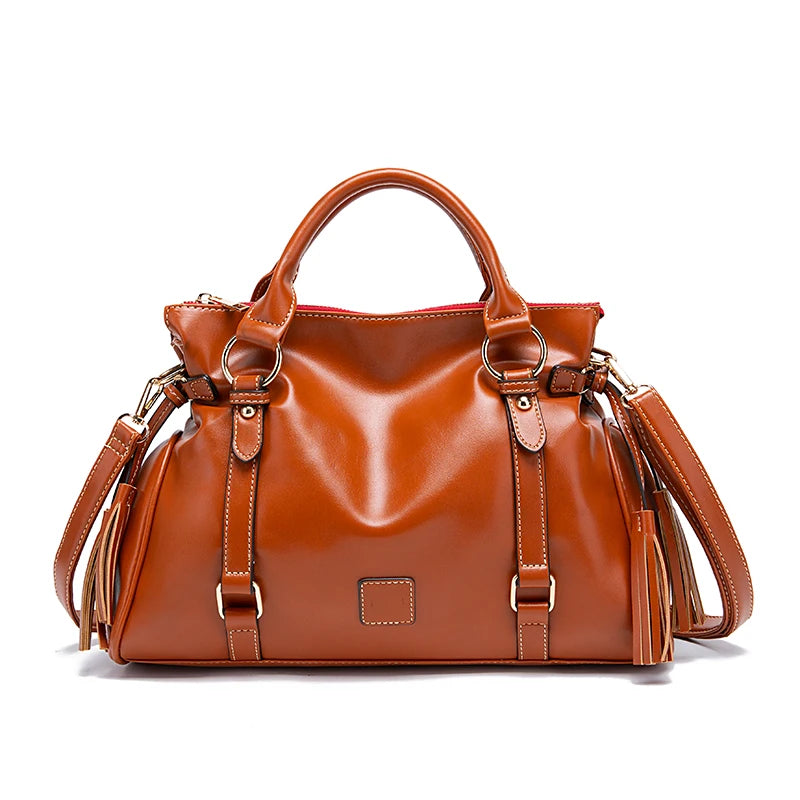 Milano Polished Leather Tote Bag