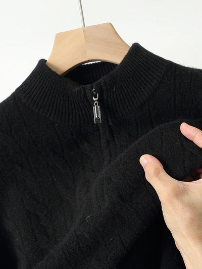 Lorenzo Merino Wool Half-Zip Sweater