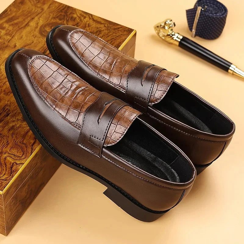 Leo Textured Oxford Loafers