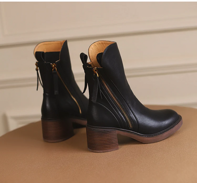 Clara Leather Ankle Boots