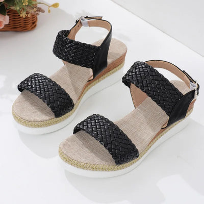 Saphir Woven Comfort Sandals – Women’s Braided Platform Slip-Ons