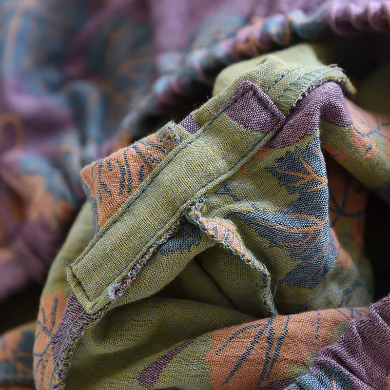 Vintage Print Cotton Short