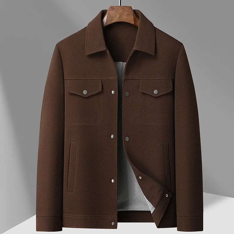 Brown jacket on a gray background