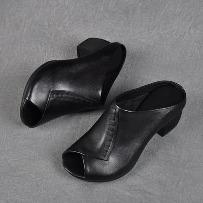 Ella Leather Slide Sandals