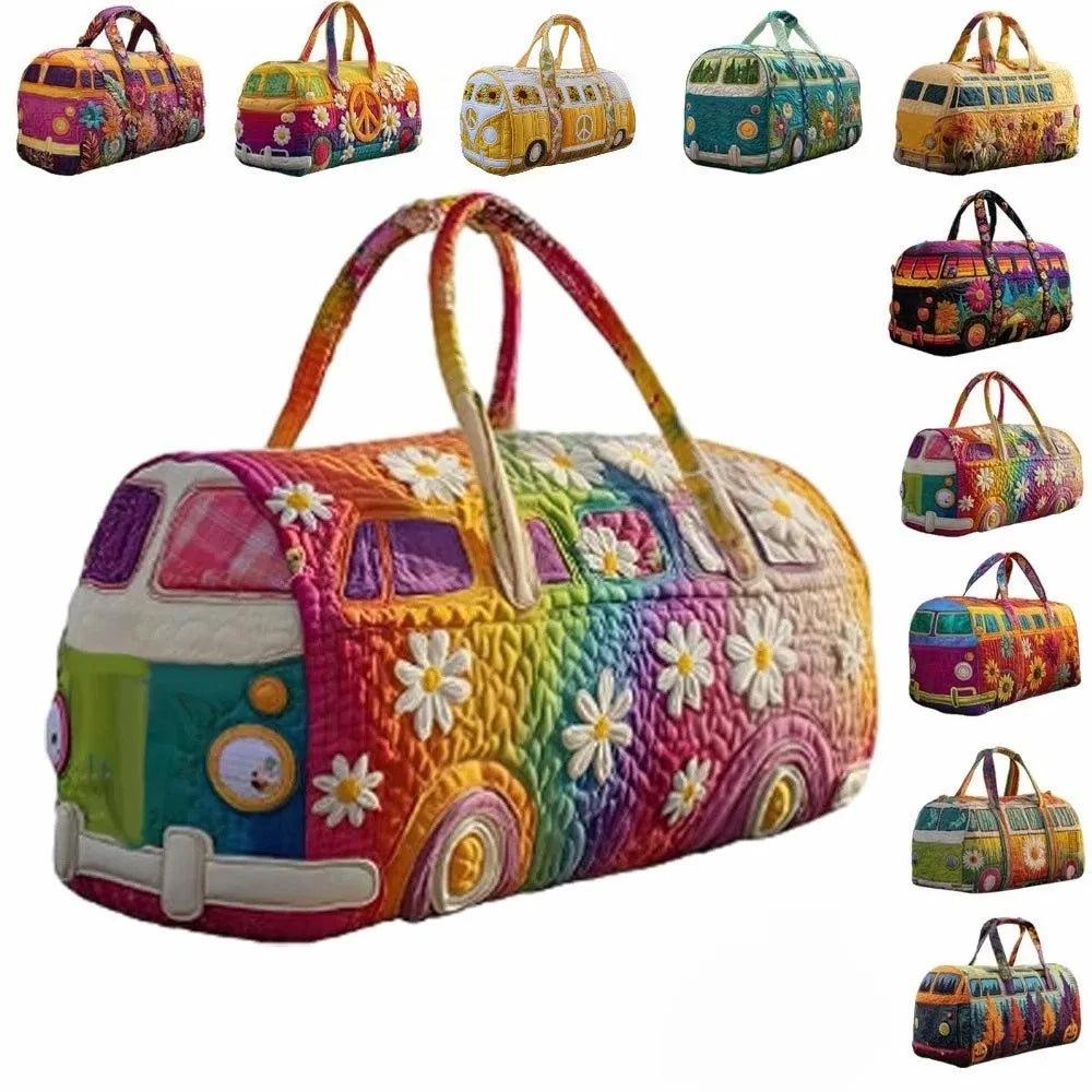 Daisy Quilted Duffle Weekend Bag