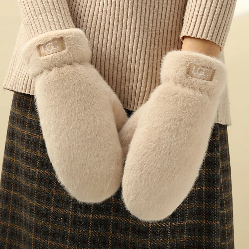 Cashmere Fur Mittens