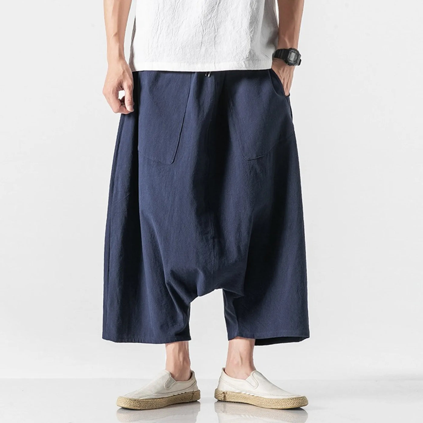 Theo Drop Crotch Cotton Shorts