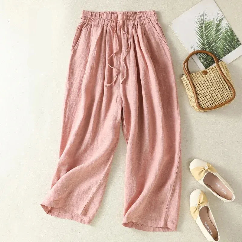 Clara Wide Leg Linen Pants