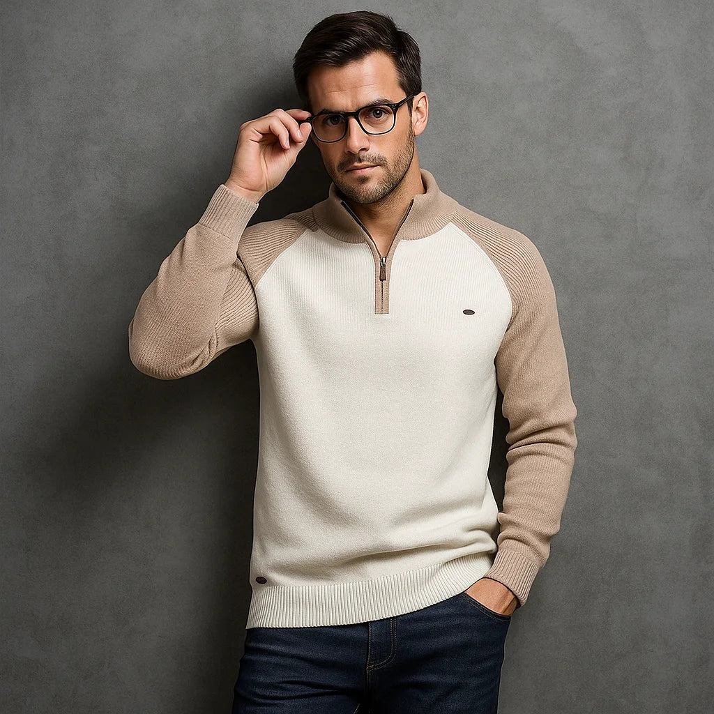 Nolan Cotton Mock Neck Sweater