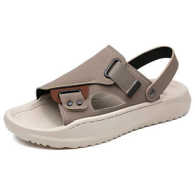 Luca Leather Orthopedic Sandals – Men’s Thick Sole Dual-Wear Slip-Ons