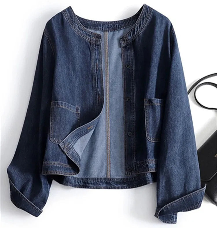 Denim jacket on a white background