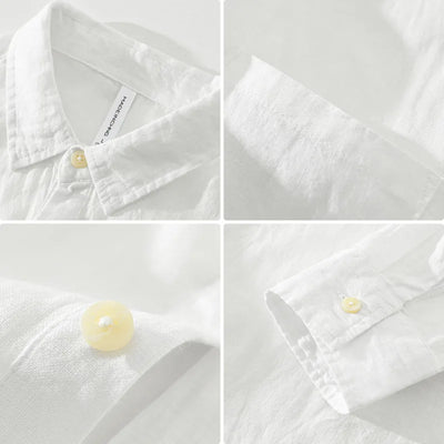 Theo Linen Pullover Shirt – Men’s Loose Fit Long Sleeve Shirt