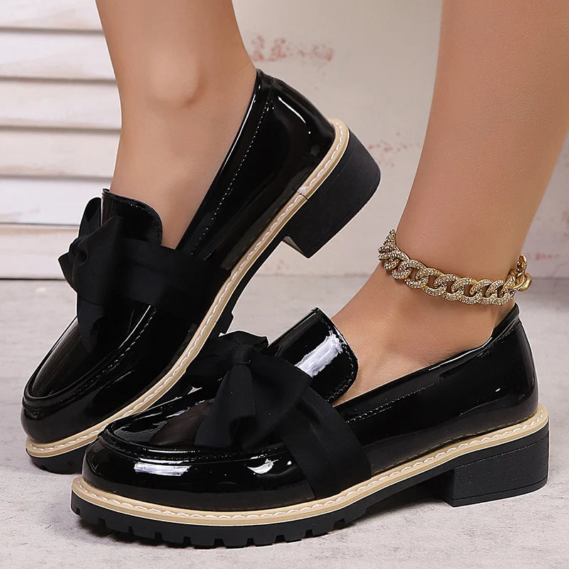 Carmen Bow Platform Loafers