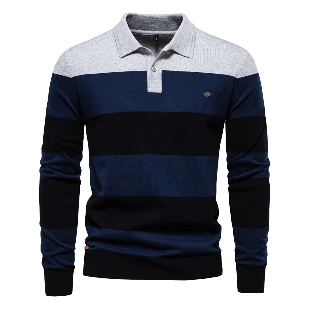 Enzo Cotton Polo Sweater