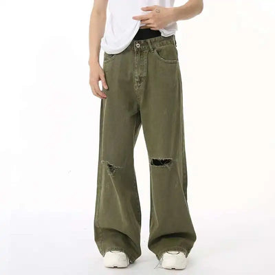 Logan Cotton Baggy Jeans - Men's Mid-Rise Straight-Leg Cotton Denim