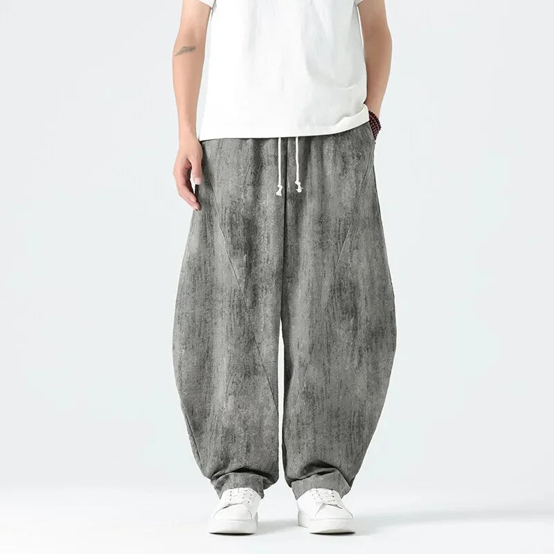 Haruto Japanese Street Wide-Leg Pants – Men’s Cool-Touch