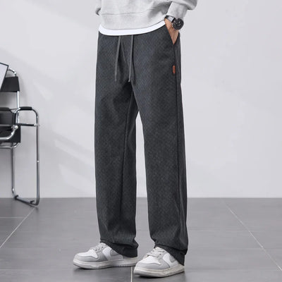 Ethan Fleece-Lined Straight-Leg Pants – Men’s Winter Casual Trousers