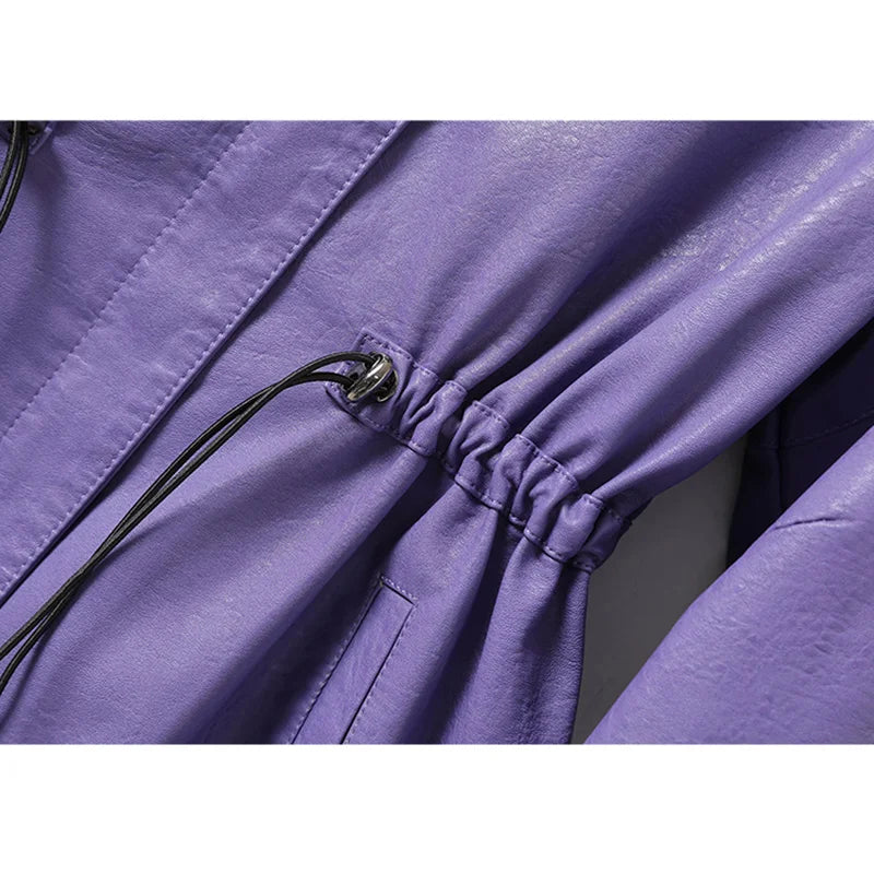 Bianca Leather Belted Jacket