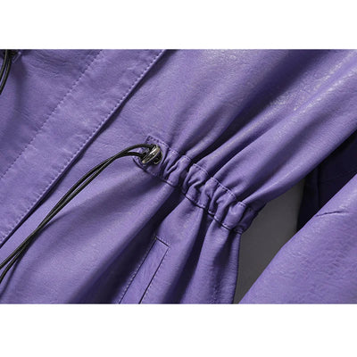 Bianca Leather Belted Jacket