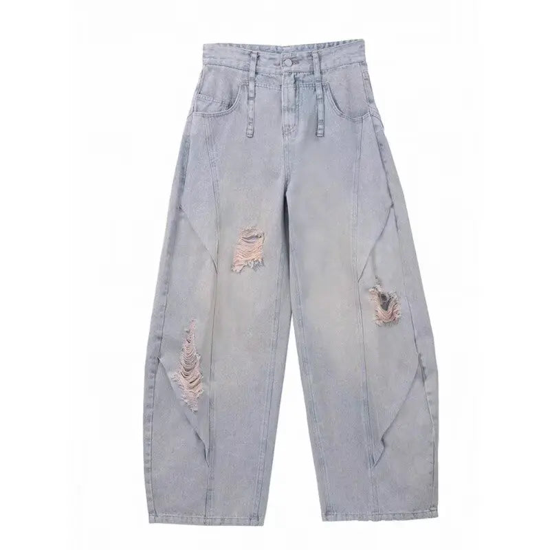 Axel Denim Baggy Jeans - Men’s Ripped Wide-Leg Stretch Fit