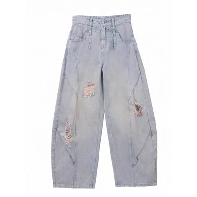 Axel Denim Baggy Jeans - Men’s Ripped Wide-Leg Stretch Fit