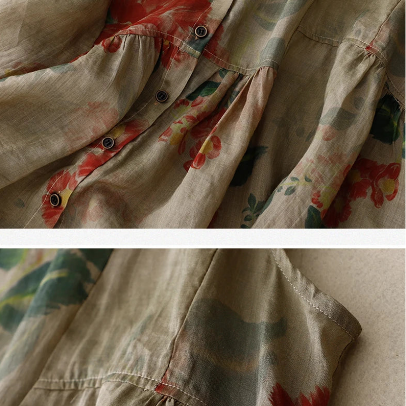 Camellia Linen Blouse
