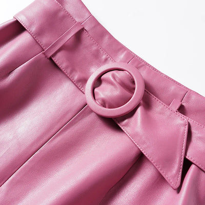 Clara High Waist Leather Skirt