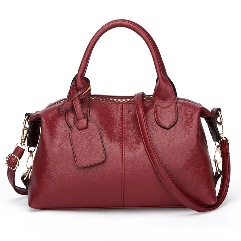 Mia Soft Leather Shoulder Bag