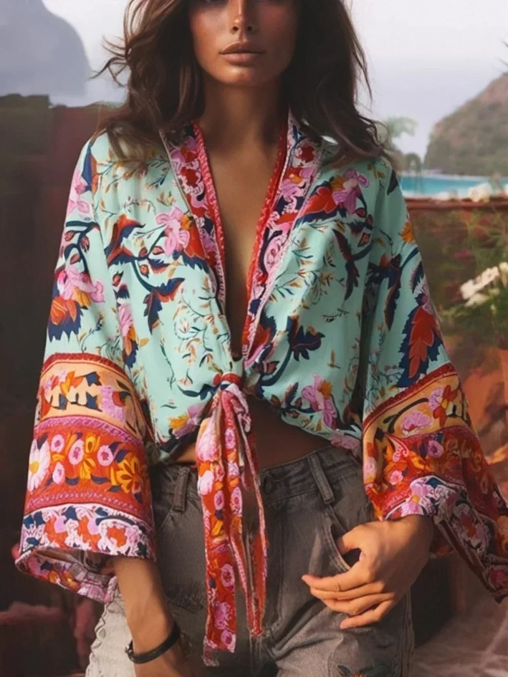 Floral Kimono Blouse