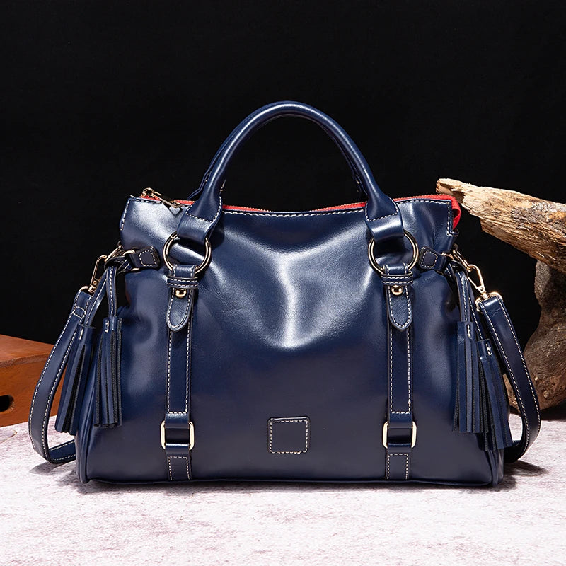 Milano Polished Leather Tote Bag