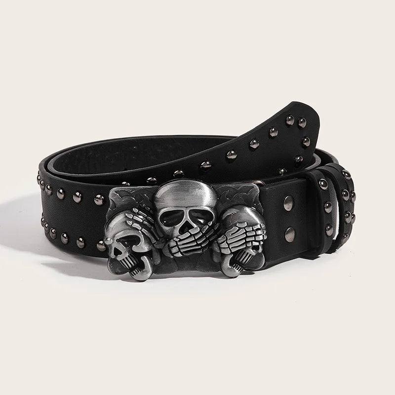 Nova Skull Rivet Belt