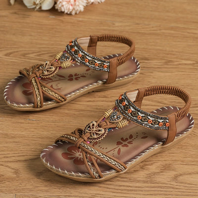 Giulia Beaded Slingback Sandals – Cushioned Footbed Slip-On