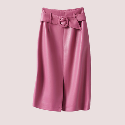 Clara High Waist Leather Skirt