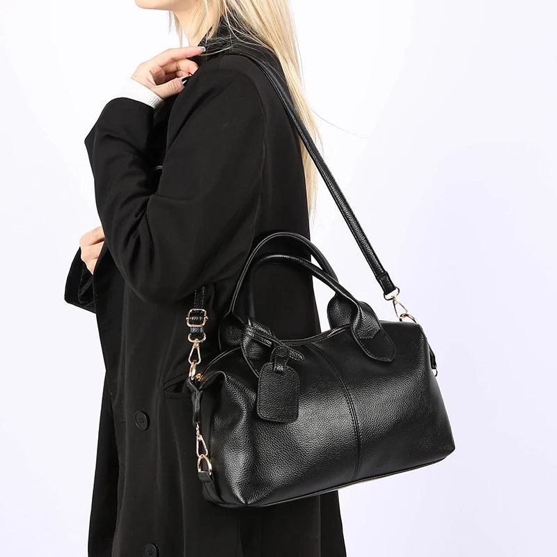 Mia Soft Leather Shoulder Bag