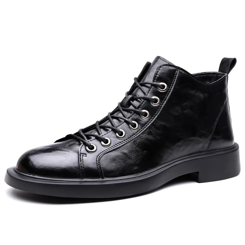 Lorenzo Full Grain Leather Lace Boots