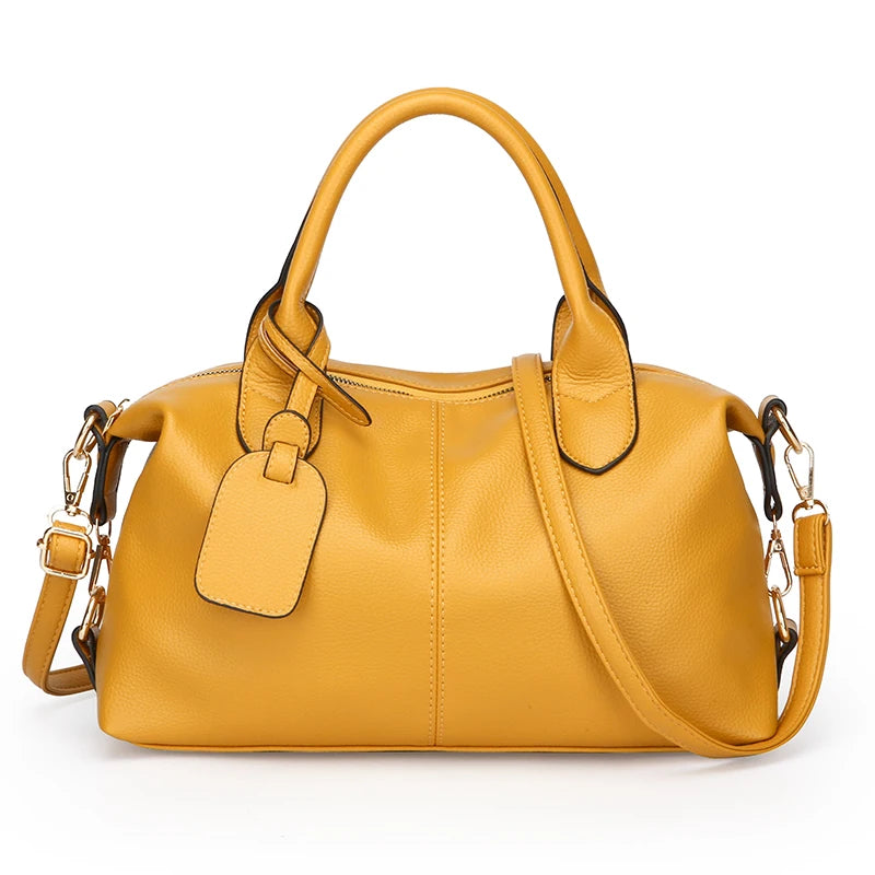 Mia Soft Leather Shoulder Bag