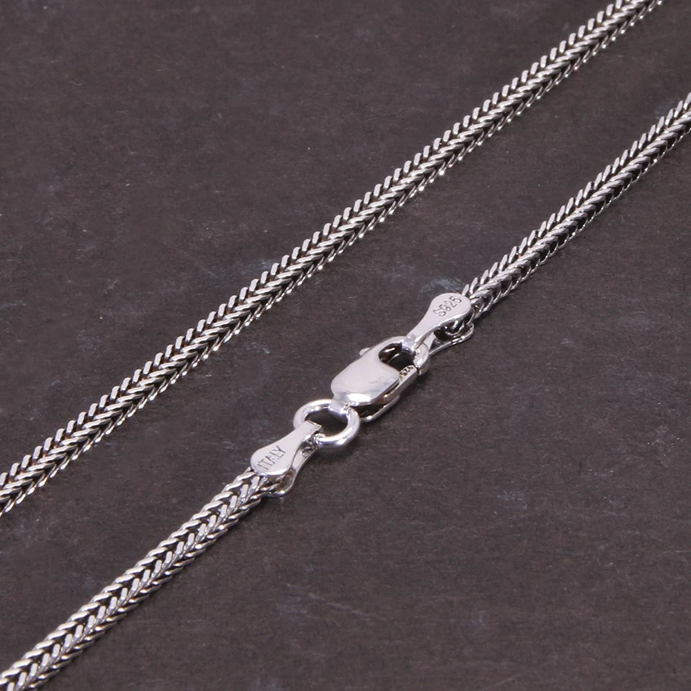 Enzo Foxtail Silver Sterling Chain