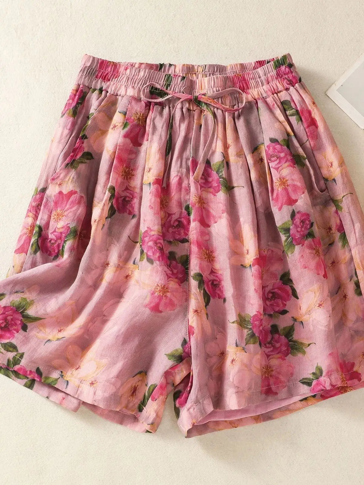 Camille Floral Linen Shorts