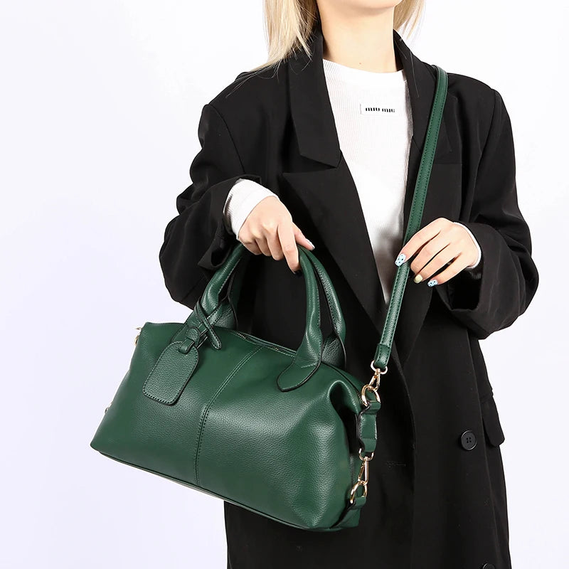 Mia Soft Leather Shoulder Bag