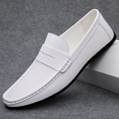 Luca Italian Leather Loafers- Men's Breathable Slip-On for Daily Wear
