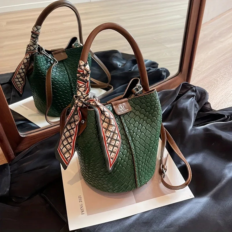Marilyn Weave Bucket Bag