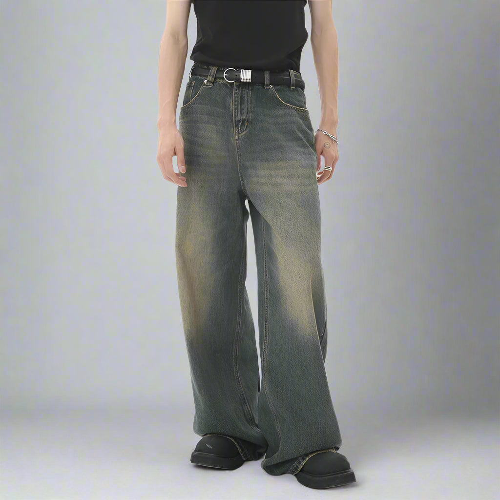 Eli Cotton Baggy Jeans - Men’s Light-Wash Summer Fit