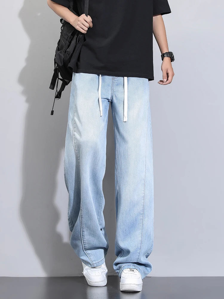 Luca Denim Wide-Leg Jeans – Men’s Baggy Trousers