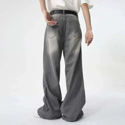 Reed Cotton Baggy Jeans - Men’s Washed Gray with Contrast Tones