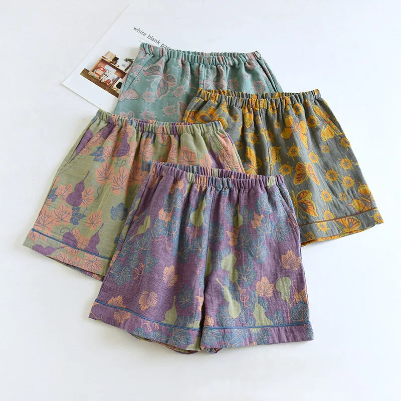Vintage Print Cotton Short
