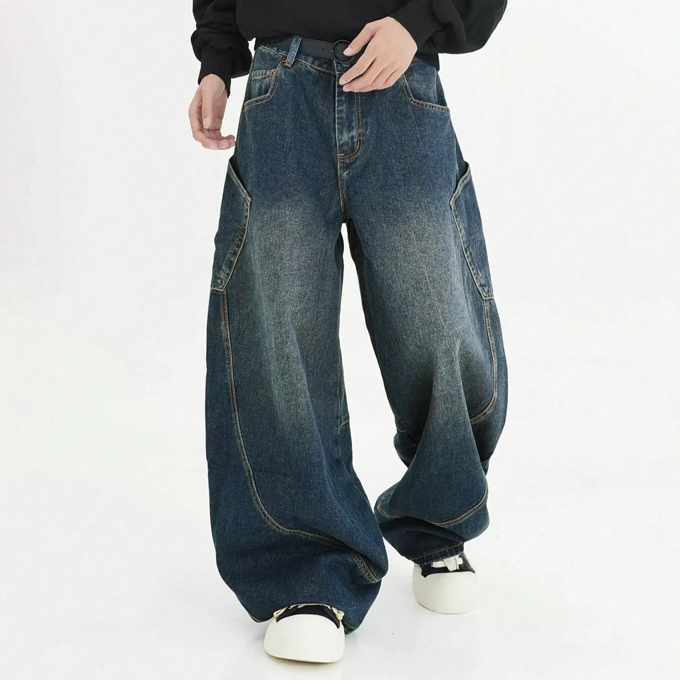 Jace Utility Pocket Baggy Jeans