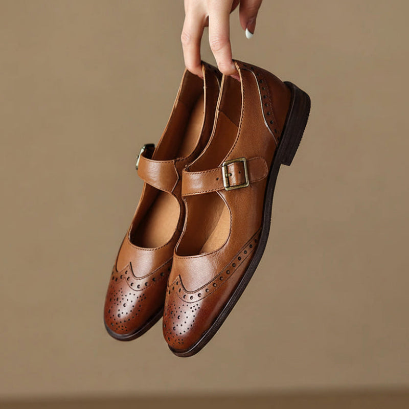 Francesca Genuine Leather Mary Janes