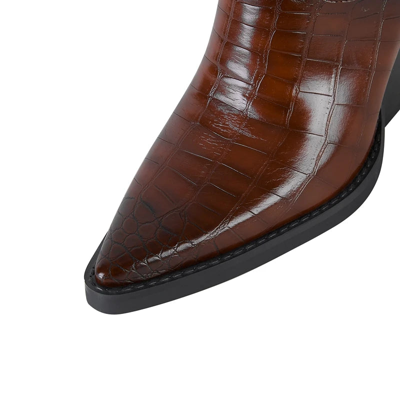 Clara Croc Western Boots